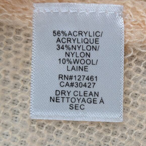 WildFox Distressed Peach Sweater with White Hearts Size - Picture 5 of 6